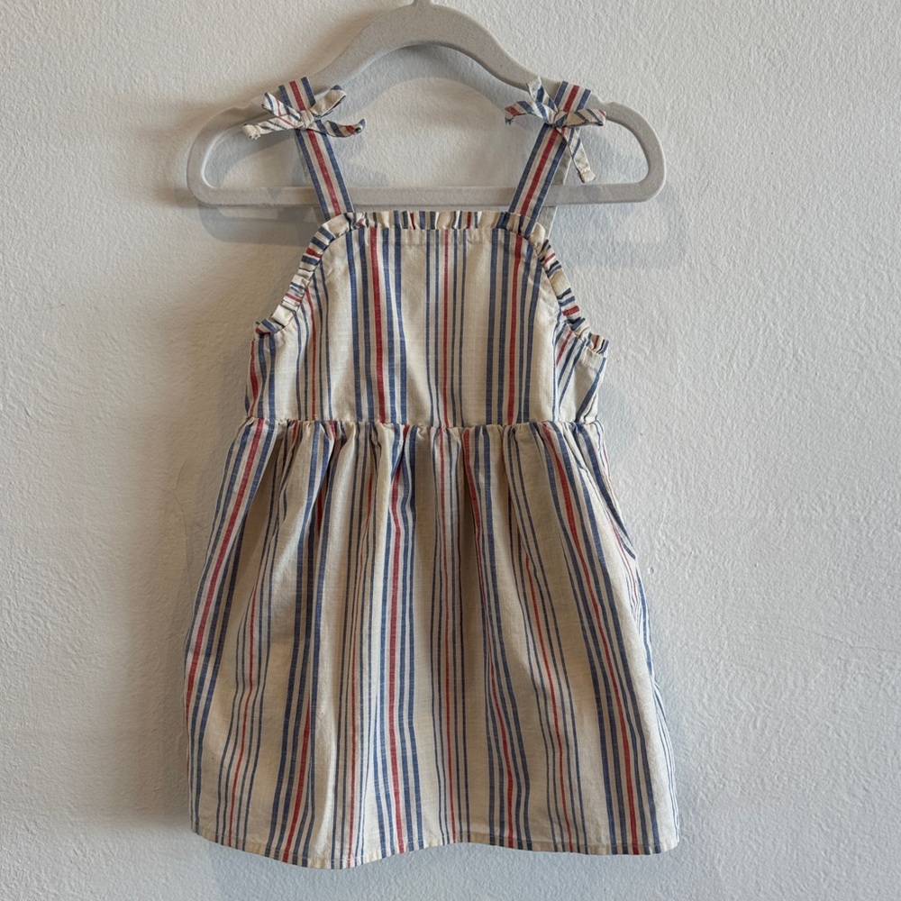 Cat & Jack girls red white and blue Striped Dress